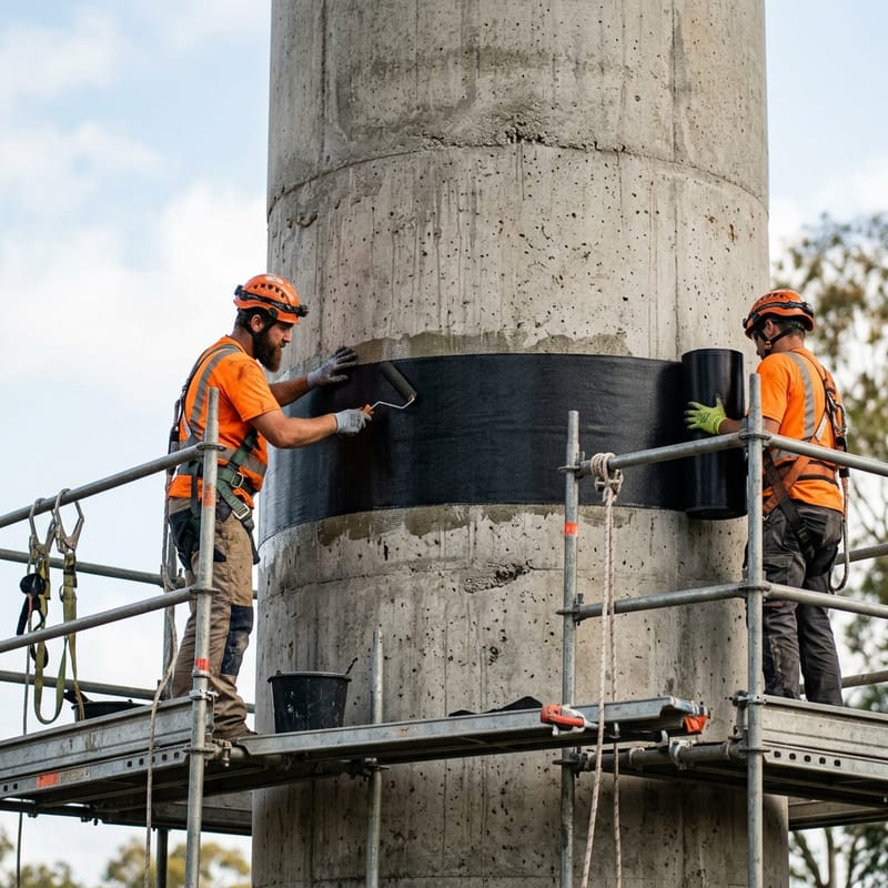 Refuerzo estructural en obra civil con fibra de carbono